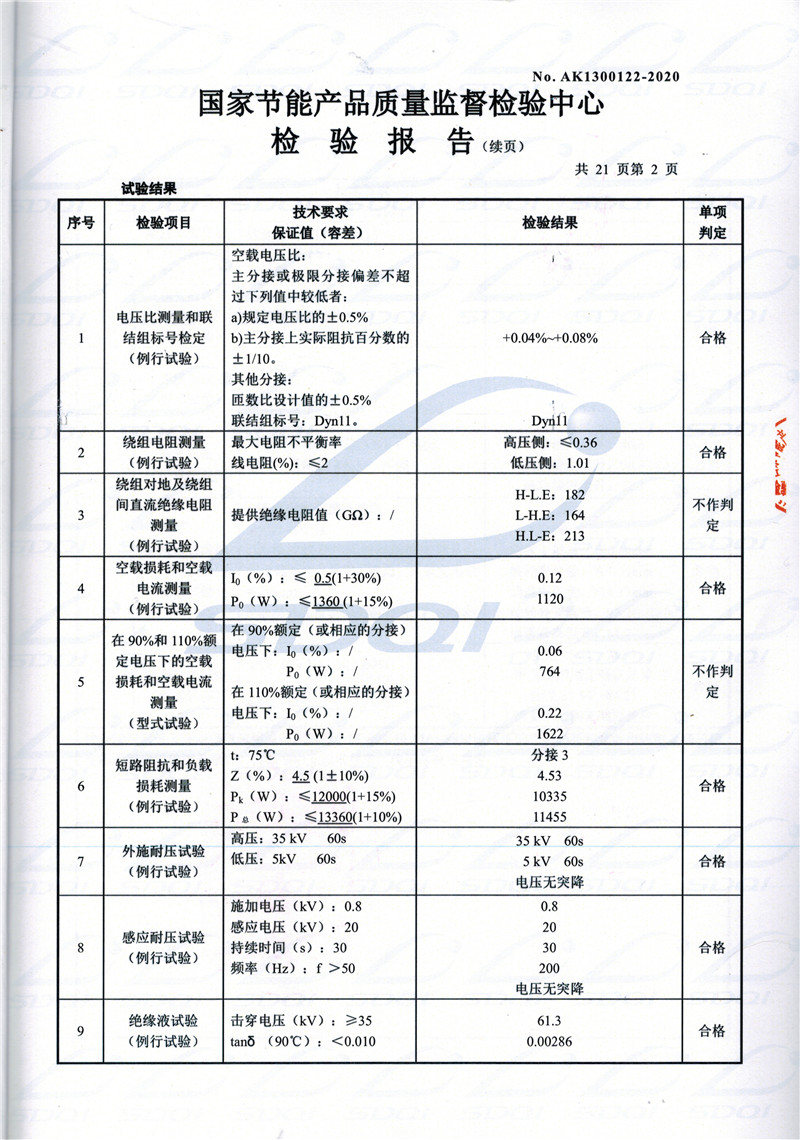高低压试验报告-S11-1250庐山庐山庐山油浸式变压器-2.jpg